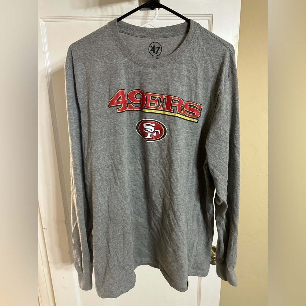 47 Brand San Francisco 49ers Gray Cotton-Polyester Blend Shirt